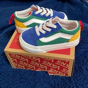 Toddler Vans Yacht Club Blue/Green shoe size 4.5